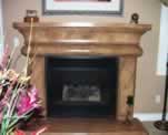 Living Room Marbled Faux Finish Fireplace